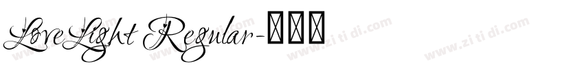LoveLight Regular字体转换